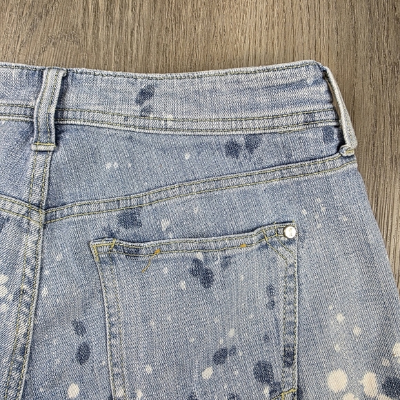 Anthropplogie Pilcro And The Letterpress Paint Splattered Denim Shorts Size 26 - Picture 7 of 10